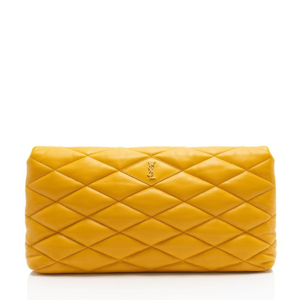 Saint Laurent Quilted Lambskin Puffer Sade Clutch - Picture 3 of 13